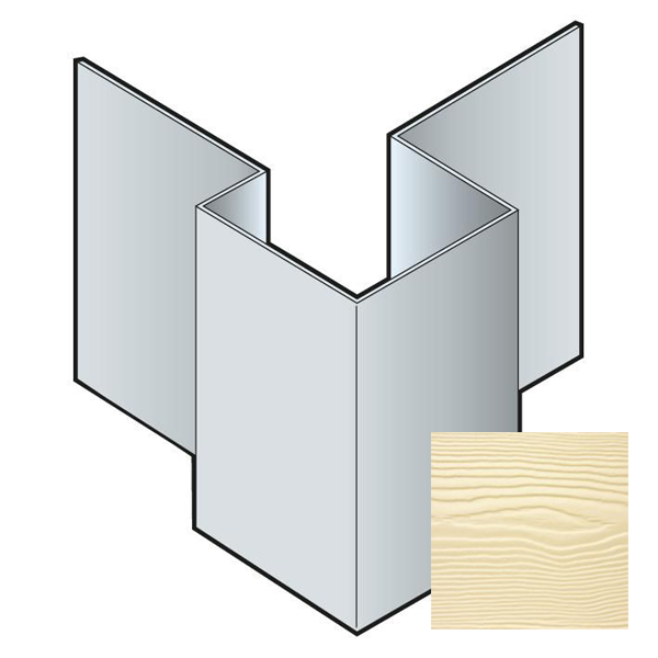 Profil d angle extérieur asymétrique pour bardage Cedral Lap