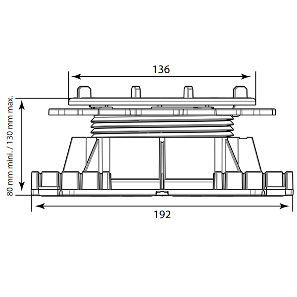 Plot Autonivelant Jouplast Cleman Pour Terrasse En Dalles Mm