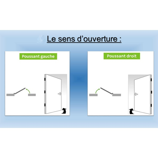 Bloc porte pleine lisse prépeint H88 Chauvat Portes 204 CMx73 CM