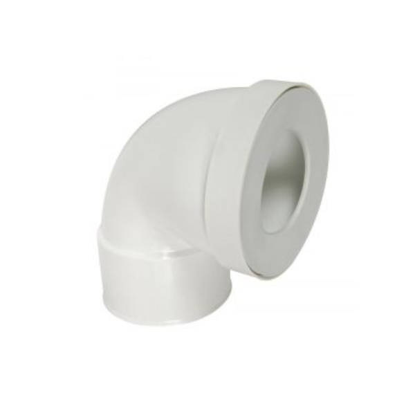 Pipe courte Nicoll pour WC Diamètre raccord 100 mm Angle 90 PVC