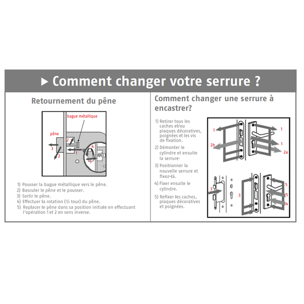 Serrure à encastrer à bec de cane Abus SE 40 axe 40 mm carré 7 mm