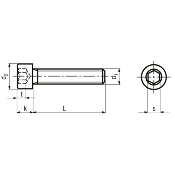 Vis à métaux tête cylindrique six pans creux inox A4 DIN 912 ISO 4762