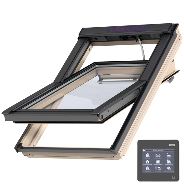 Fen Tre De Toit Motoris E Velux Ggl Integra Solar Tout Confort Sk