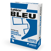 Plâtre fin pour briquetage et enduisage des cloisons - prise rapide - Lutèce Bleu - sac de 25 kg