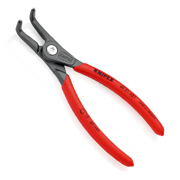 Pince de précision coudée à circlips bagues extérieures Ø 19-60 mm Knipex - Longueur 165 mm