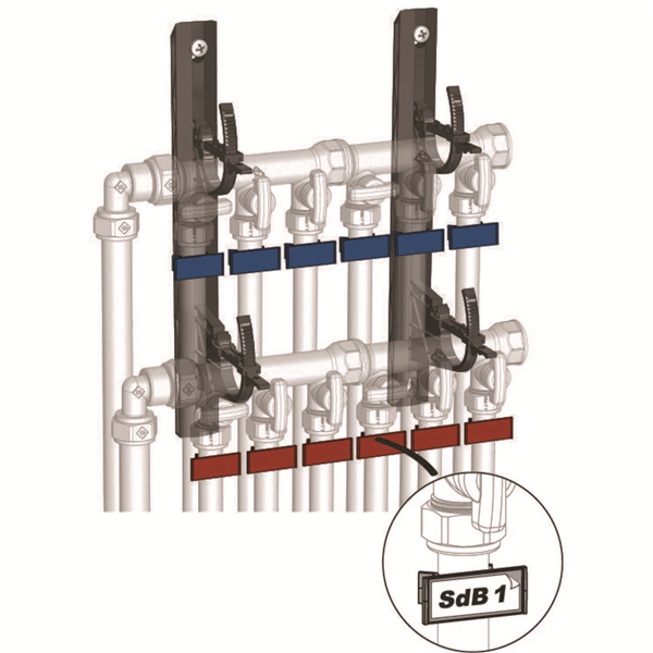 Kit supports universels pour collecteur de distribution