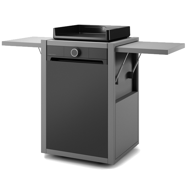 Chariot acier fermé pour plancha Forge Adour Modern 45