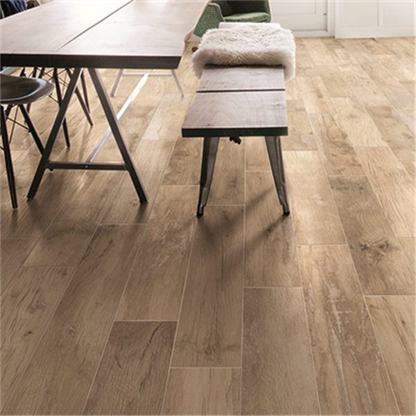 Carrelage sol intérieur effet bois WoodGénération Edilis - 120 CM x 20 CM - ép. 9.5 MM - Miel