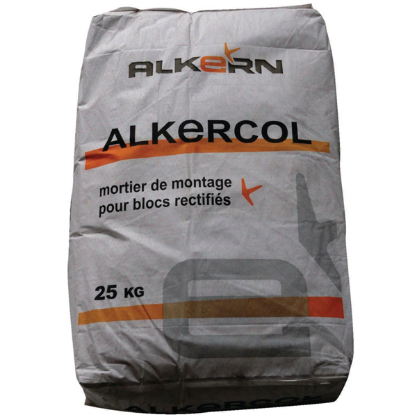 Mortier colle à joint mince Alkercol pour bloc rectifié Alkern - sac de 25 KG