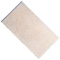 Dalle pierre naturelle TRAVERTIN pour sol et mur - Marbre light mix - 61 CM x 40,6 CM - Ép.12 MM