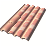 Plaque support de tuiles canal - Soutuile FR 230 - finition flammée - 120 x 96 cm - sans coin coupé