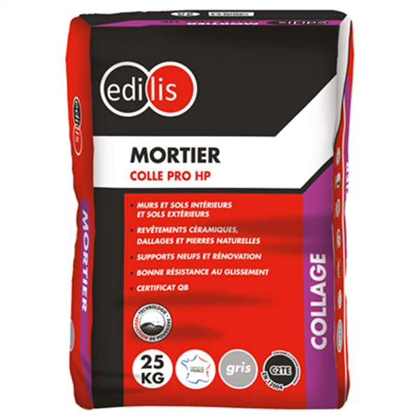 Mortier colle Professionnel HP Edilis gris sac de 25 kg