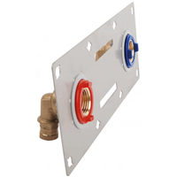 Platine de fixation mural double pour tube PER à glissement - Fix System - Diamètre 12 mm - Sorties mâles 20 x 27