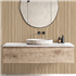 Carrelage mural pour salle de bain imitation bois en pâte rouge - Tindaya - 55 x 33 cm - ép. 8,8 mm - Roble