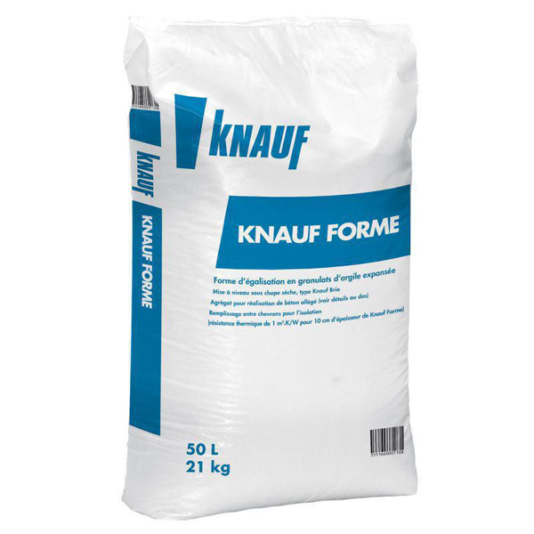 Granulat Knauf Forme pour mise à niveau sous chape sèche - sac de 50,0 LTR
