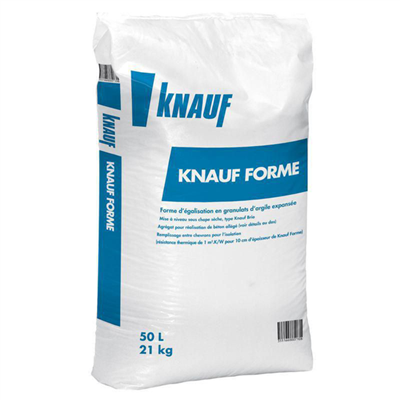 Bille d'argile expansée Knauf Forme pour égalisation et désolidarisation support béton ou bois - sac de 50 l