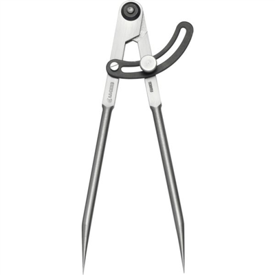 Compas à pointe acier 1/4 de cercle 160 mm Wilmart