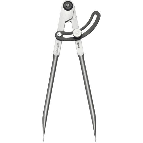 Compas à pointe acier 1/4 de cercle 160 mm Wilmart