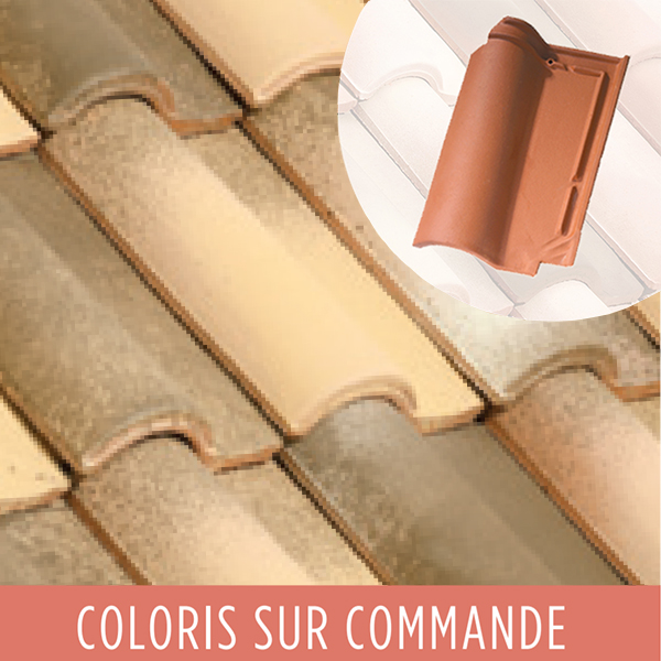 Tuile en terre cuite - Romane Sans - double emboîtement grand moule fortement galbée - Emporda