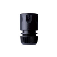 Raccord rapide plastique pour tuyau arrosage Fitt - Diamètre 15 mm - Mono-matière - Noir