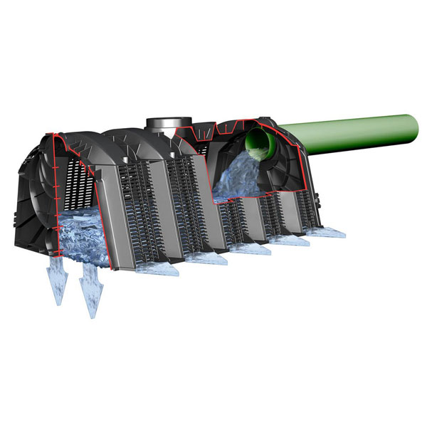 Tunnel d'infiltration pour évacuation des eaux de pluie - solution de puit perdu moderne - 300 Litres