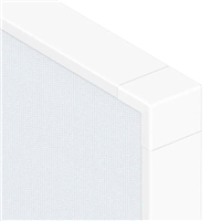 Profilé en aluminium Blanc - Finition pour panneau mural - Connect Thinline Profil - 2,658 ml x 45 mm - H. 28 mm