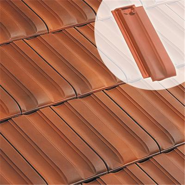 Demi-tuile en terre cuite - PV10 Huguenot - Flammé rustique