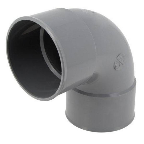 Coude PVC à coller Femelle - Femelle 87° diamètre 100 mm coloris gris
