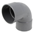 Coude PVC à coller Femelle - Femelle 87° diamètre 100 mm coloris gris