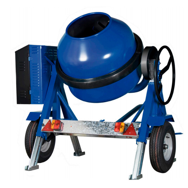 Bétonnière thermique tractable Obra de 360 L - Honda GX160 5.5 CV