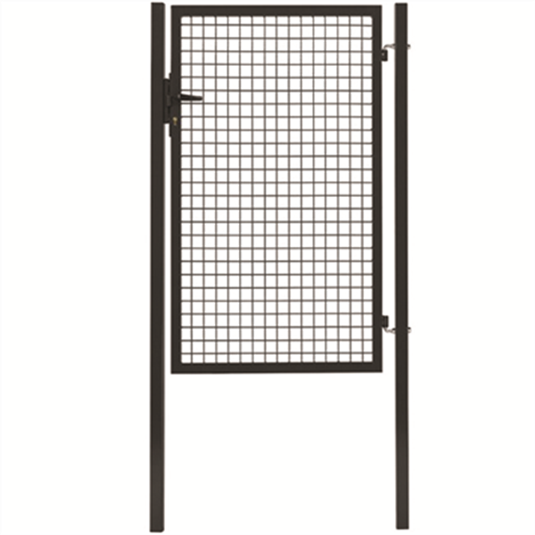 Portillon grillagé Garden+ Dirickx - Section carrée - Hauteur 1,50 m Largeur 1 m - Gris anthracite