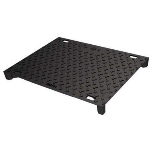Tampon fonte B125 pour chambre télécom type L1T-L2T-12L4T-L3T-L4T sous trottoirs - 633,0 mm x 495,0 mm