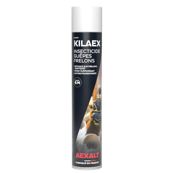 Insecticide anti guêpes et frelons asiatiques - portée de 6 mètres - Kilaex Aexalt - aérosol de 750 ml