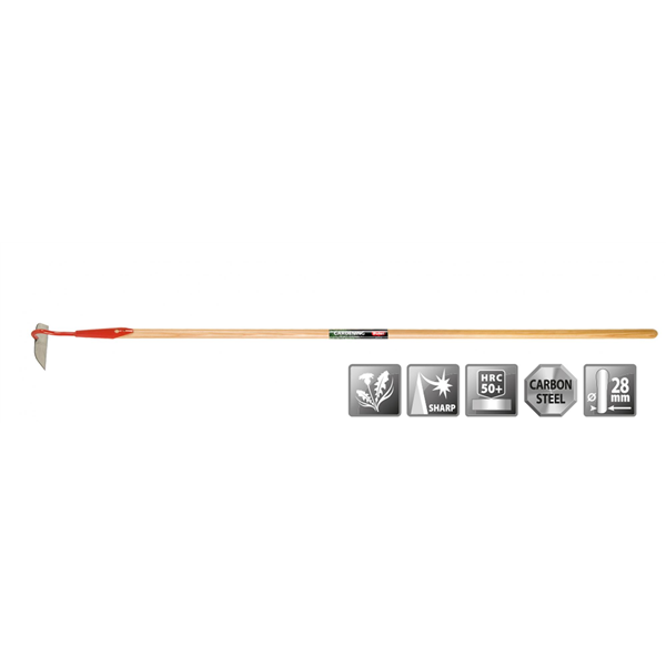 Rasette de jardin Polet 160 x 65 mm avec manche en frêne de 150 cm