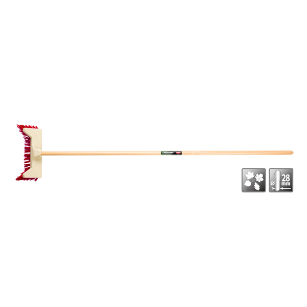 Balai extérieur Polet Bulldozer 320 mm en PVC dur, manche frêne de 150 cm