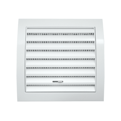Grille de ventilation réglable carrée avec moustiquaire - 190  x 190 mm - Blanc - Autogyre
