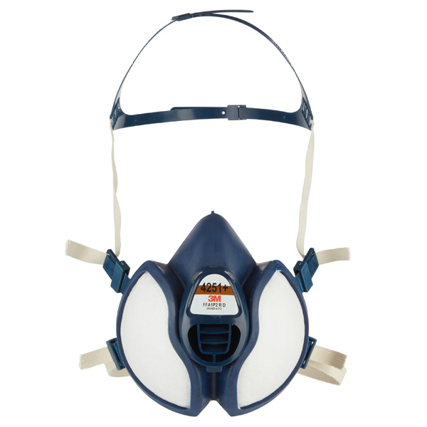 Demi masque anti-poussières et anti-gaz FFP2 - 3M 4251 Pro - protection A1 - P2
