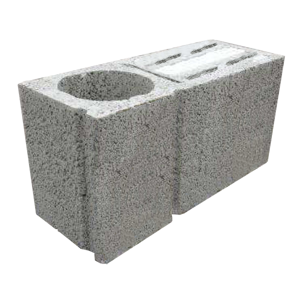 Bloc béton poteau isolant Confort R1 Alkern - 500 MM x 200 MM x 200 MM