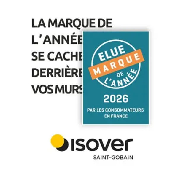 Panneau laine de verre pour isolation des murs intérieurs - PB 38 revêtu kraft Isover - R 2,65 m².k/w - 1,35 m x 0,60 m - ép.100 mm