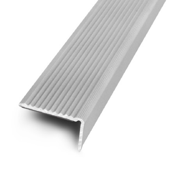 Nez de marche strié adhésif Dinac 25S - Aluminium - 25 MM x 15,0 MM - 3,00 M