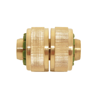 Raccord réparateur automatique pour tuyau arrosage - Diamètre 15 mm - Fitt - Laiton