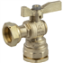 Robinet d'arrêt équerre pour compteur d'eau en laiton sans plomb 4MS à écrou tournant 3/4" pour tube PE Ø32 mm