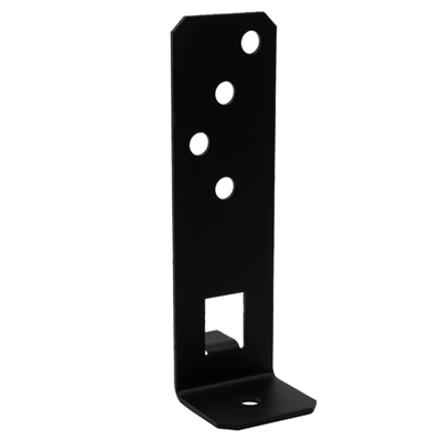 Pied de poteau de jardin réglable en largeur - PPG60/25PB - acier galvanisé finition noire