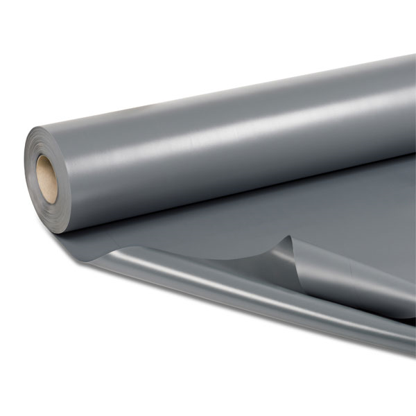 Membrane d'étanchéité pour toiture terrasse inaccessible - PVC armée tissu polyester gris - Hyperflex FM 1.2 - Rlx 1,60 x 25 m