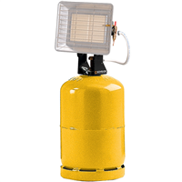 Chauffage radiant mobile au gaz propane ou butane Sovelor Solor 4200S pour usage extérieur - 4,6 kW