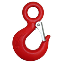 Crochet de levage à oeil standard Levac avec linguet de sécurité tôle Grade 80 CMU 3200 kg