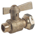 Robinet d'arrêt pour compteur Mâle 3/4" Ecrou tournant 3/4" Manette papillon