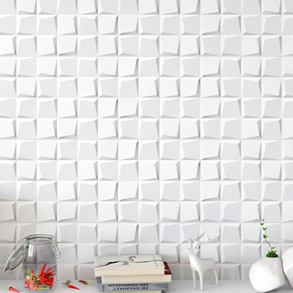 Faïence murale monochrome - Tera - 30 cm x 90 cm - ép. 9 mm - Blanc mat