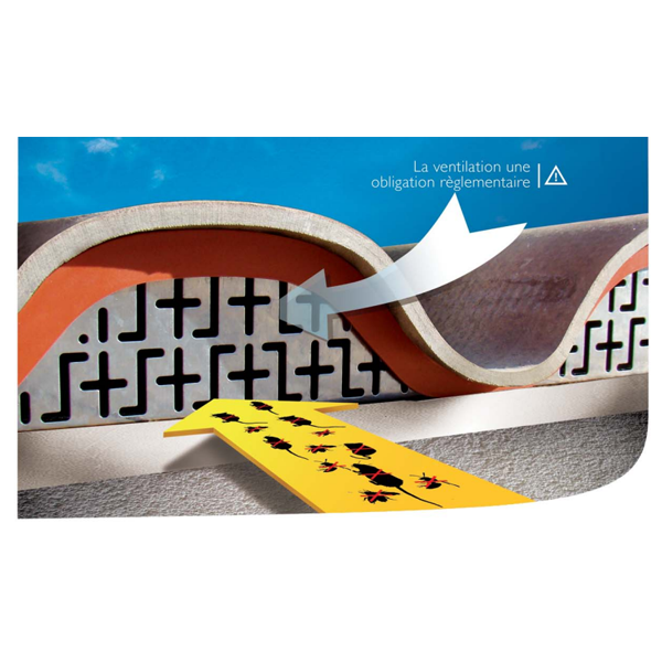 Protège combles pour plaque ondulé sous tuile 230 et 235 - 2 x 450 mm - 2 pièces