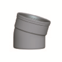 COUDE PVC CR8 MALE FEMELLE 15° D 125 ASSAINISSEMENT A JOINT